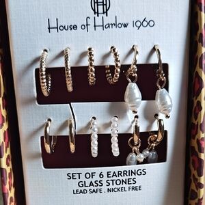 House of Harlow 1960 Gold and Pearl Earring Collection